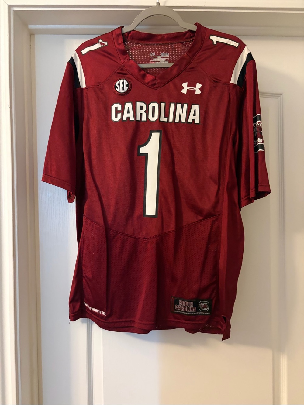 Under Armour Garnet South Carolina Gamecock Football Jersey #1